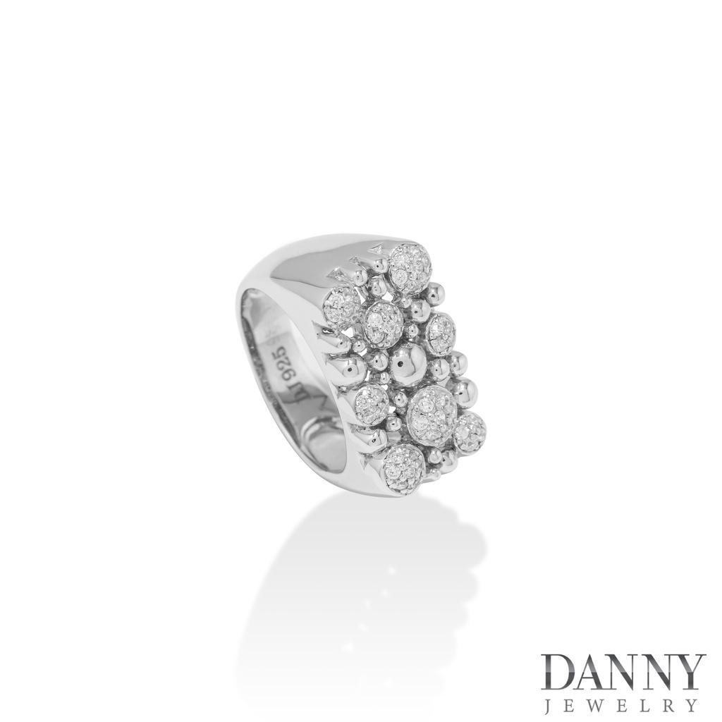 Nhẫn Nữ Danny Jewelry Bạc 925 Xi Rhodium Đính Đá CZ SPLRA193