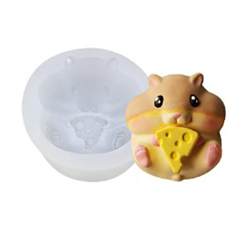 Khuôn silicon 4d làm rau câu làm bánh mẫu Chuột gặm pho mát