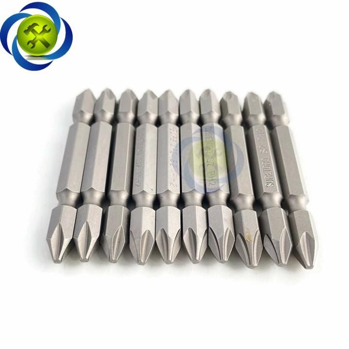 Mũi vặn vít 2 đầu PH2 Suretorq 1563-1002 PL màu xám dài 65mm