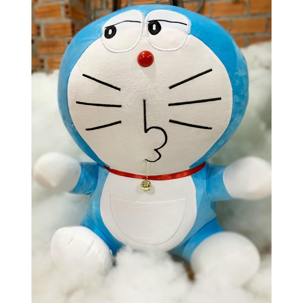 Gấu bông Doraemon, Thú nhồi bông hoạt hình dễ thương - Chất nhung mềm mịn size 80cm - 1m