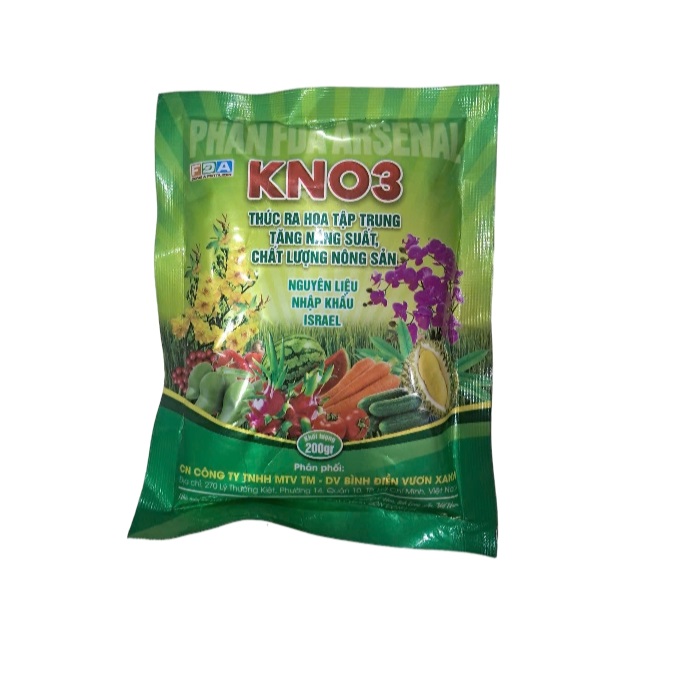 Phân bón Kali trắng KNO3 giúp thúc ra hoa - tăng đậu trái cho cây trồng nguyên liệu ngoại nhập