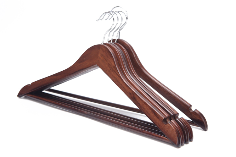 Móc gỗ treo quần áo thanh ngang Nâu 44.5cm ( bộ 10 chiếc )