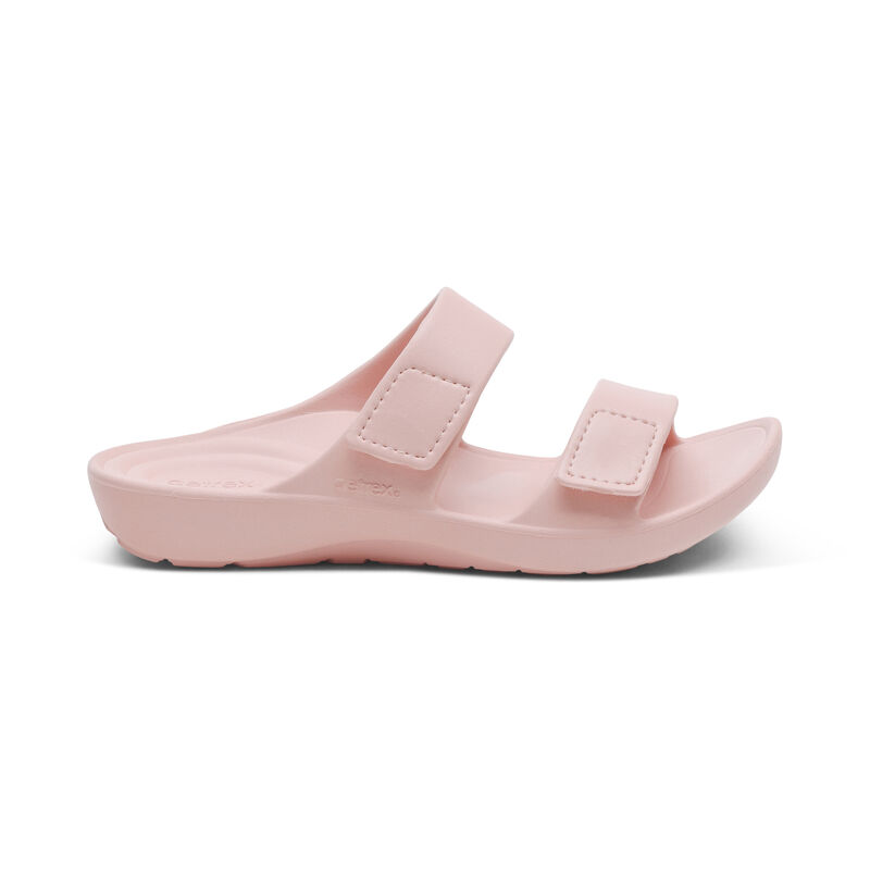 Dép quai ngang sức khỏe Aetrex Kaia Pink - dép nữ đế đúc đệm vòm giảm đau chân