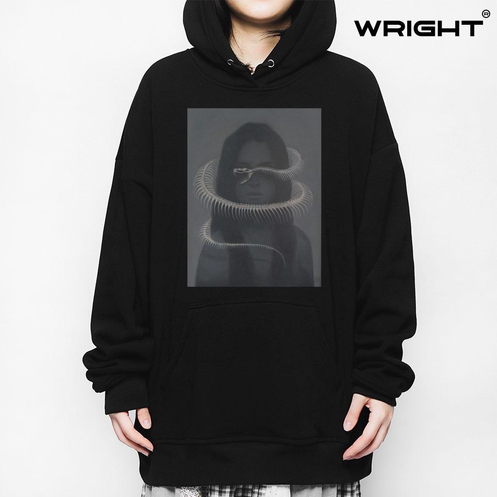 Áo hoodie Wright snake girl unisex