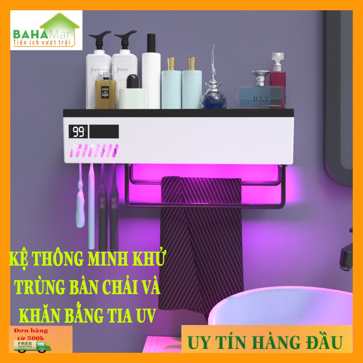 KỆ THÔNG MINH KHỬ TRÙNG BÀN CHẢI ĐÁNH RĂNG VÀ KHĂN BẰNG TIA UV SỬ DỤNG NĂNG LƯỢNG MẶT TRỜI  "BAHAMAR" khử khuẩn đảm bảo vệ sinh cho bàn chải đánh răng và khăn mặt, rất hữu ích cho cuộc sống
