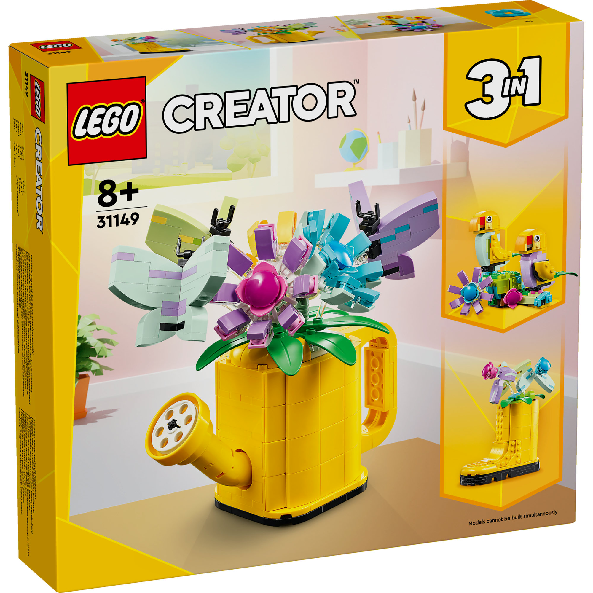 LEGO CREATOR 31149 Đồ chơi lắp ráp Chậu hoa trang trí hình bình tưới cây (420 chi tiết)