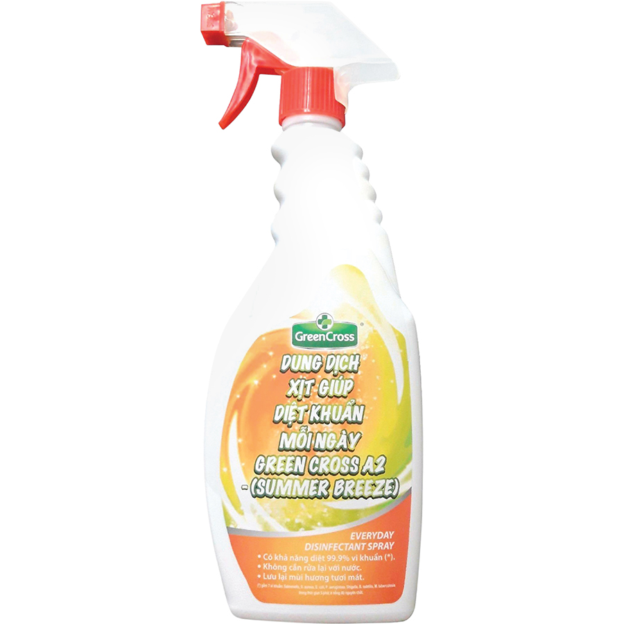 Xịt Khử Khuẩn Vật Dụng Green Gross A2 Hương Summer Breeze Chai 500ML