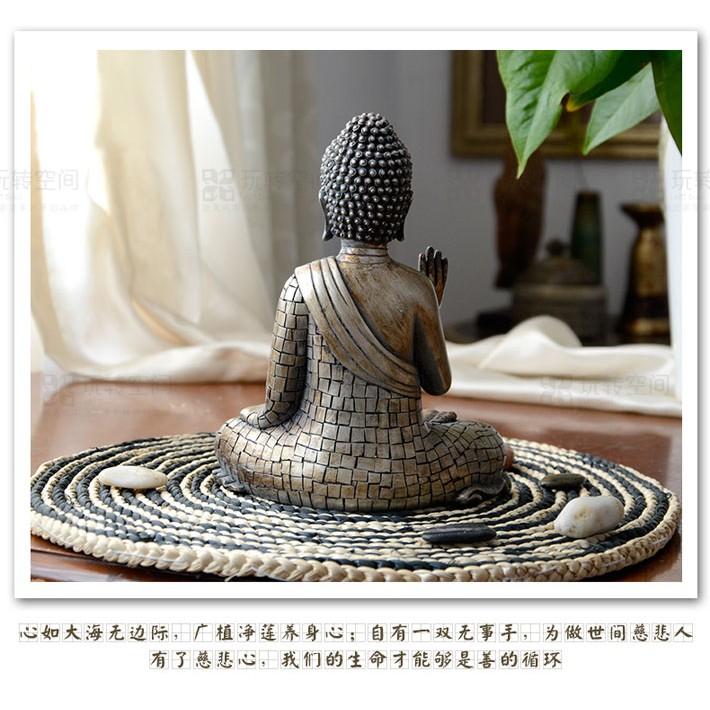 Tượng Phật Thích Ca Mâu Ni Phật - Tượng phật set bán cạn - tiểu cảnh - hồ cá - bể thủy sinh