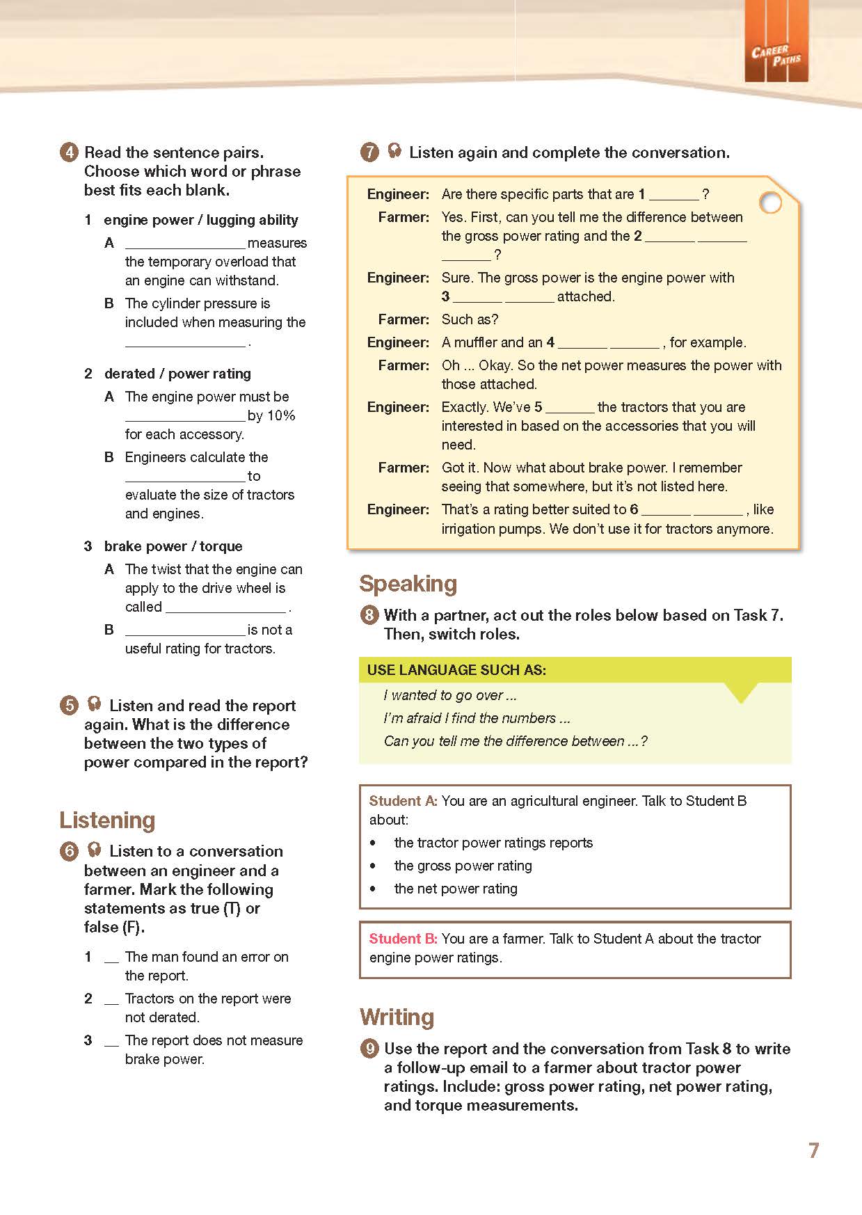 Career Paths Agricultural Engineering (Esp) Student'S Pack