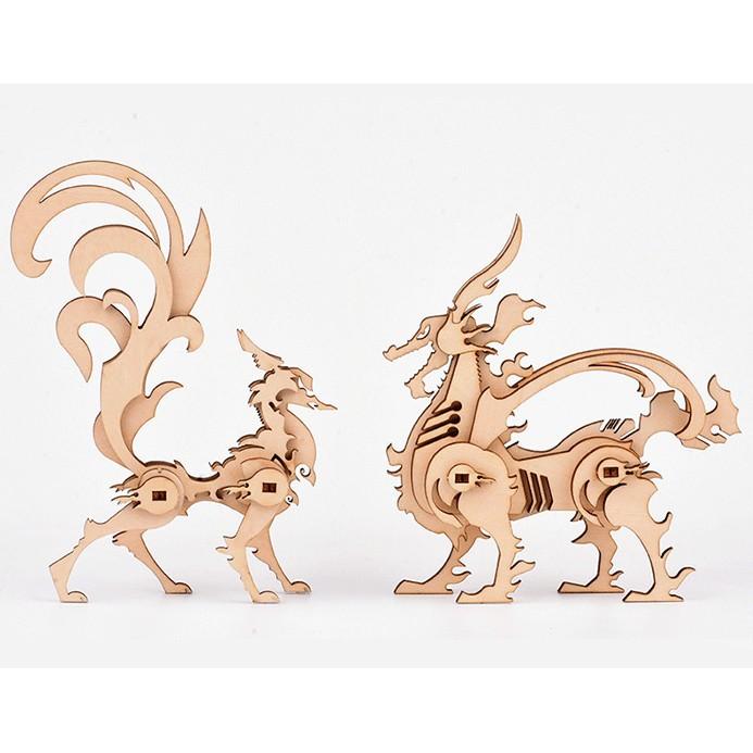 Đồ Chơi Xếp Hình Con Cáo 3D Bằng Gỗ Cho Bé 3 Tuổi Trở Lên