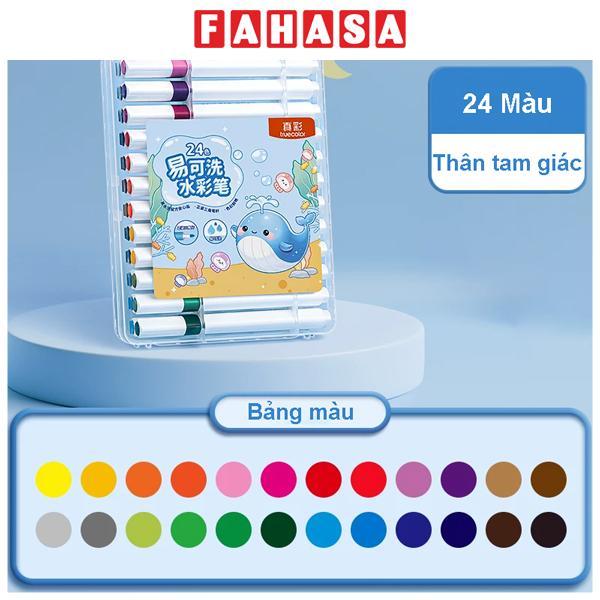 Hộp 24 Bút Lông Màu Nước Rửa Được - Truecolor ZCW-1615-24