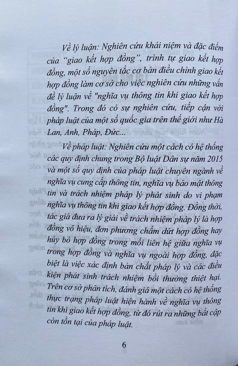 Pháp Luật Về Nghĩa Vụ Thông Tin Khi Giao Kết Hợp Đồng Ở Việt Nam Hiện Nay