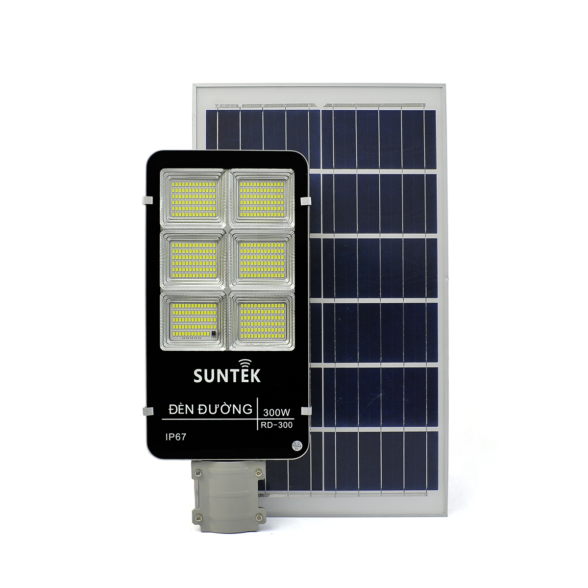 Đèn Đường Năng Lượng Mặt Trời SUNTEK Solar Street Light RD-300 300W - Sáng suốt đêm (12h liên tục) | Tự động Bật/Tắt | Điều khiển Từ xa | Chống Nước/Bụi/Va đập/Sét - Hàng Chính Hãng - Bảo hành 18 tháng