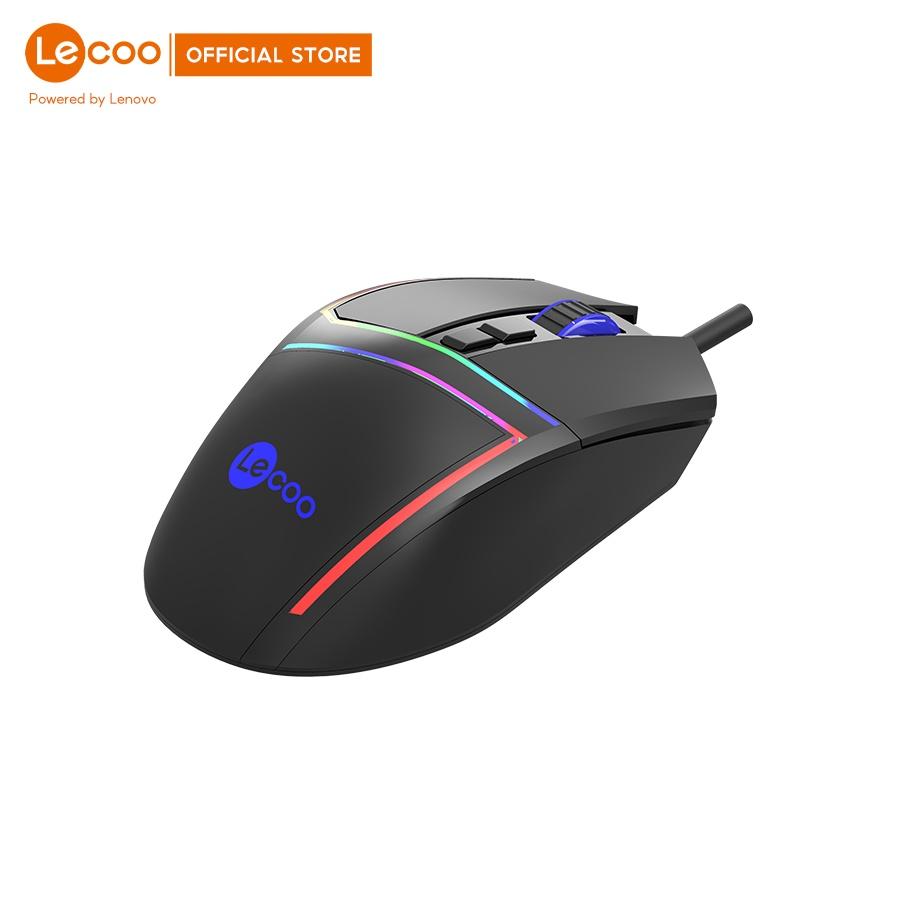 Chuột game có dây Lecoo MS106 - có LED RGB tuỳ chỉnh, 6 nút điều khiển - BH 24 tháng, Hàng nhập khẩu