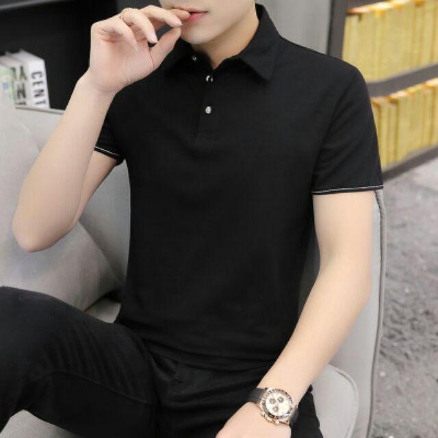 Áo Phông Nam Cổ Bẻ Chất Liệu Vải Thun Cotton Cá Sấu Mềm Mịn Mát Thoáng Thấm Hút Mồ Hôi Tốt