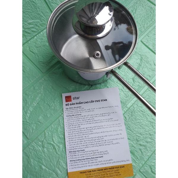 Nồi nấu bột quánh 3 đáy chống dính Fivestar inox 12cm,14cm