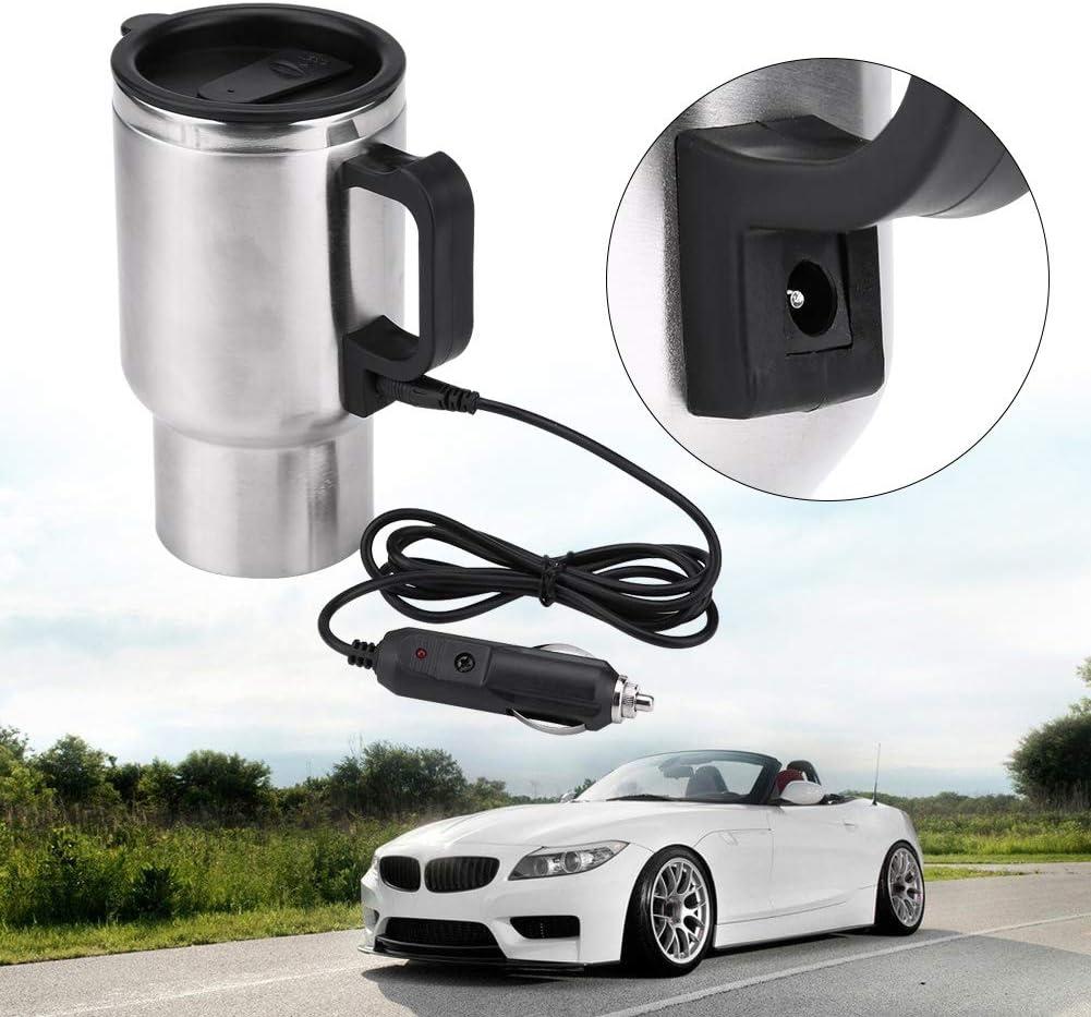 Cúp điện-12V 450ml bằng thép không gỉ + pp Cúp sưởi ấm du lịch cách nhiệt trong chân không chất lượng cao