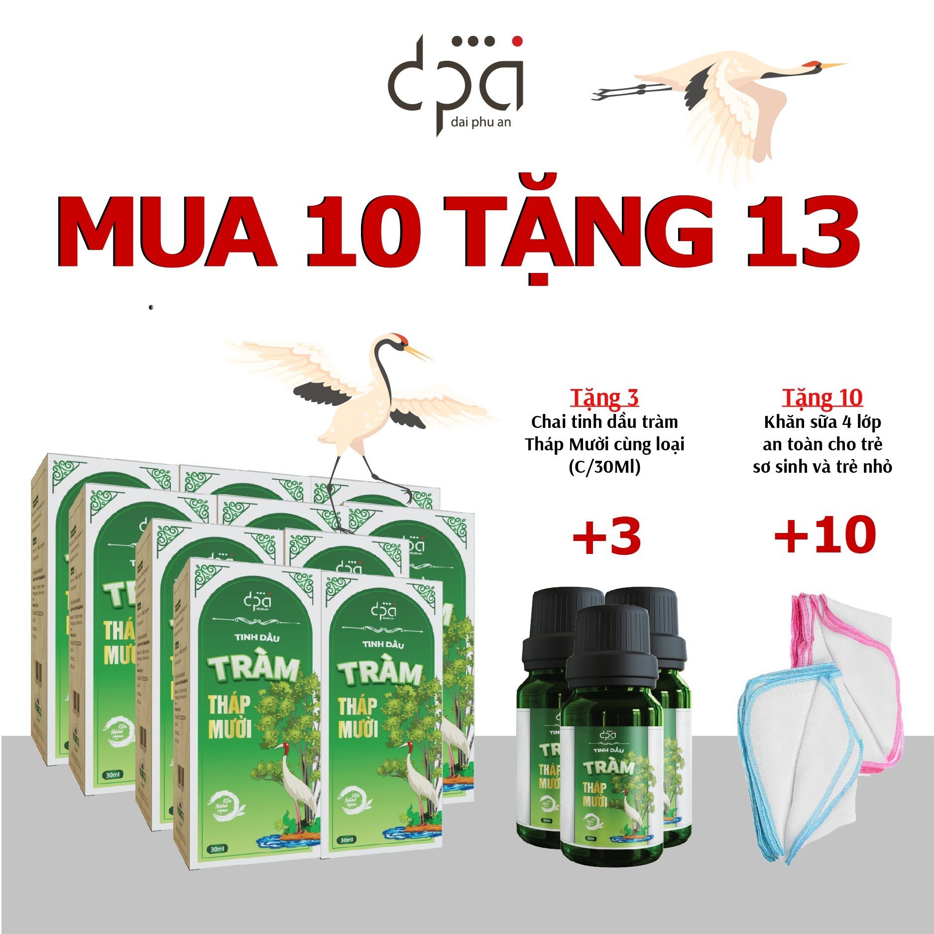 Tinh dầu tràm Tháp Mười Ramsar thương hiệu khu du lịch Tràm Chim Tháp Mười