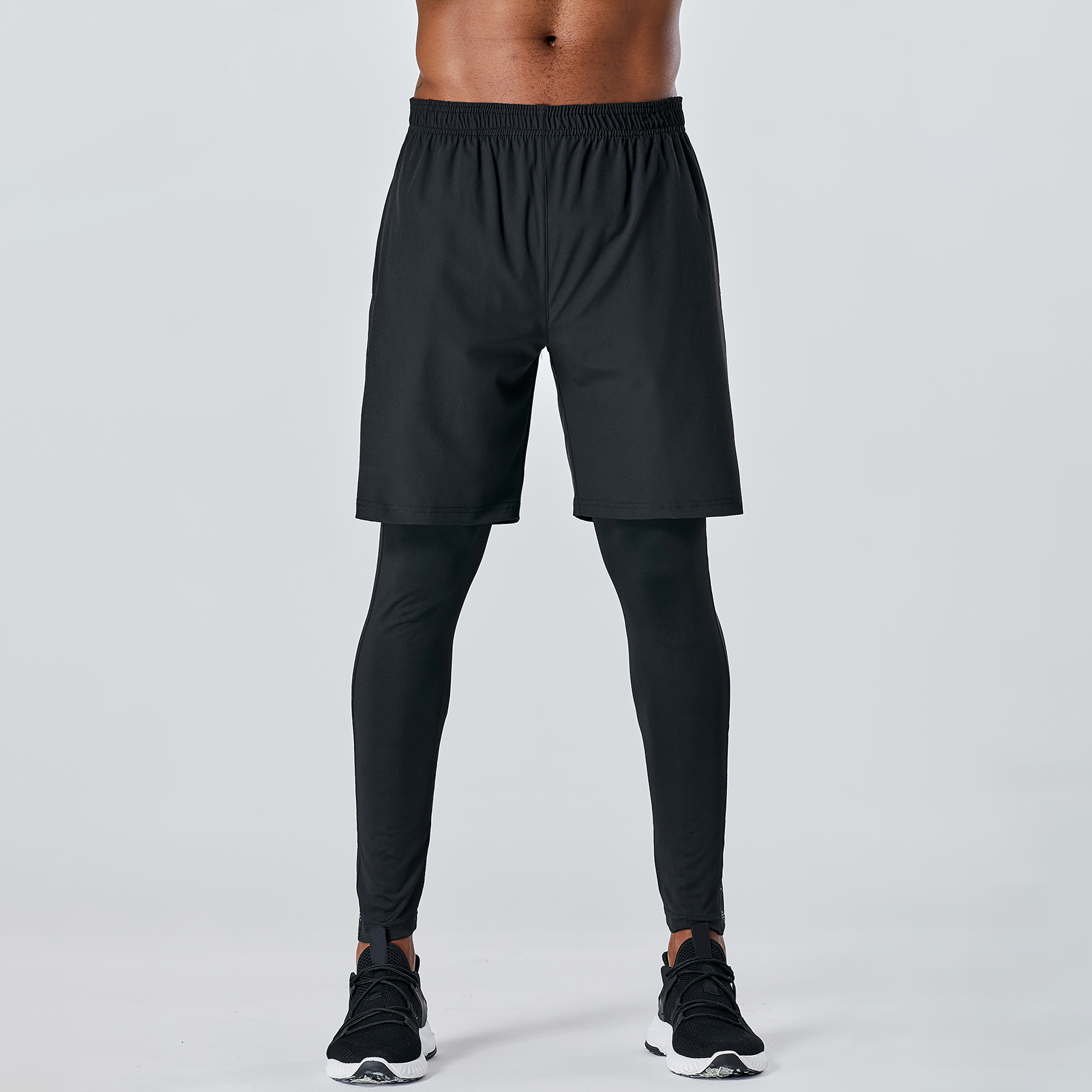 Quần thể thao nam 2 trong 1 có túi co giãn, nhanh khô, thoáng khí