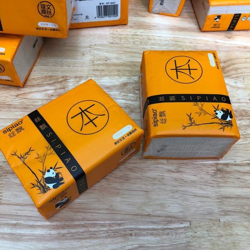 Phụ kiện nhà bếp -Combo 10 bịch giấy ăn Labubu 300 tờ - 4 lớp  / 1 gói siêu mềm mại siêu dai tiết kiệm và an toàn
