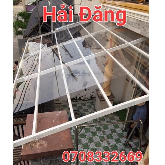 Tấm tôn nhựa phẳng POLY lấy sáng MÀU TRẮNG TRONG SUỐT ,