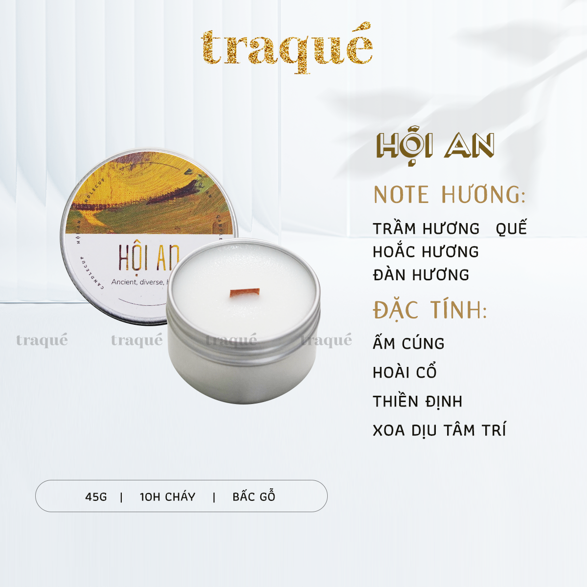 Nến thơm tinh dầu cao cấp không khói an toàn Candle Cup - Hội An - XS - 45g (Hủ thiếc)