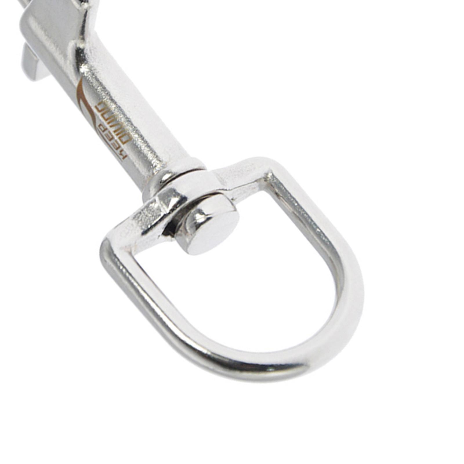 4xStainless Steel Swivel  Snap Hook Clip Scuba Diving 90mm Single Ended