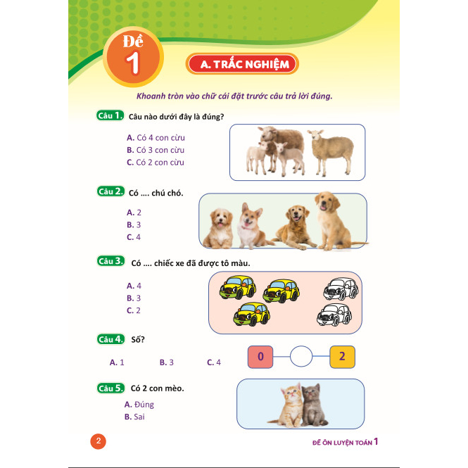 Sách - 36 Đề Ôn Luyện Toán 1 - Biên soạn theo chương trình giáo dục phổ thông mới - ndbooks