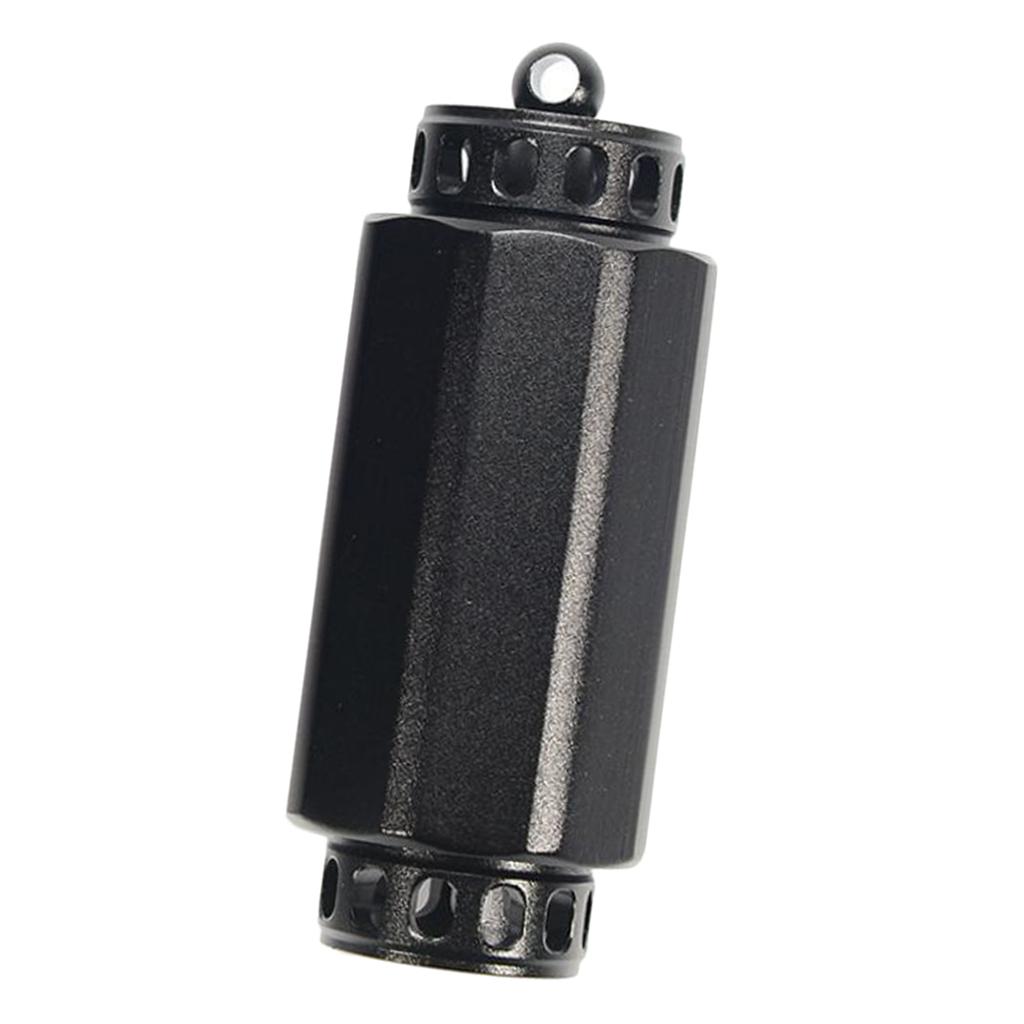 Outdoor Survival Aluminium Cases Waterproof Capsule Sealed Bottle   S Black