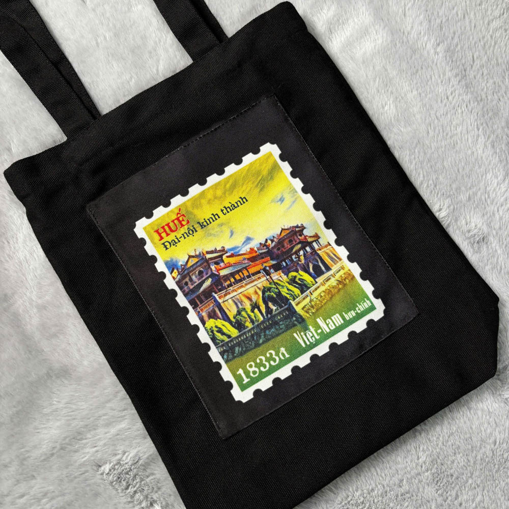 Túi canvas GIADO, túi vải bố, túi tote mẫu Việt Nam 3 miền Huế - Nhiều kích thước và màu sắc