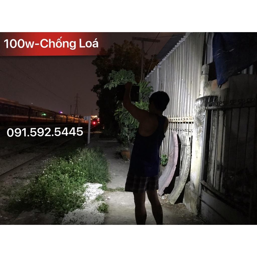 Đèn Led Pha Năng Lượng Mặt Trời 100w, 200w,300w IP67. Có Chế Độ Báo Pin Đầy. Chip Xịn 5730 Siêu Sáng