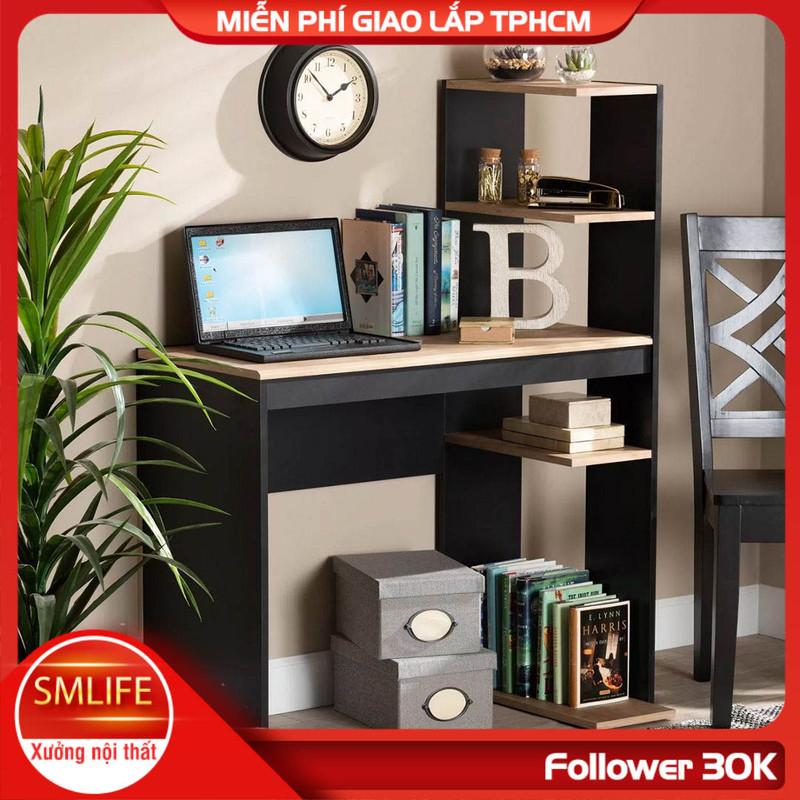 Bàn liền giá sách bằng gỗ công nghiệp SMLIFE Dinobot