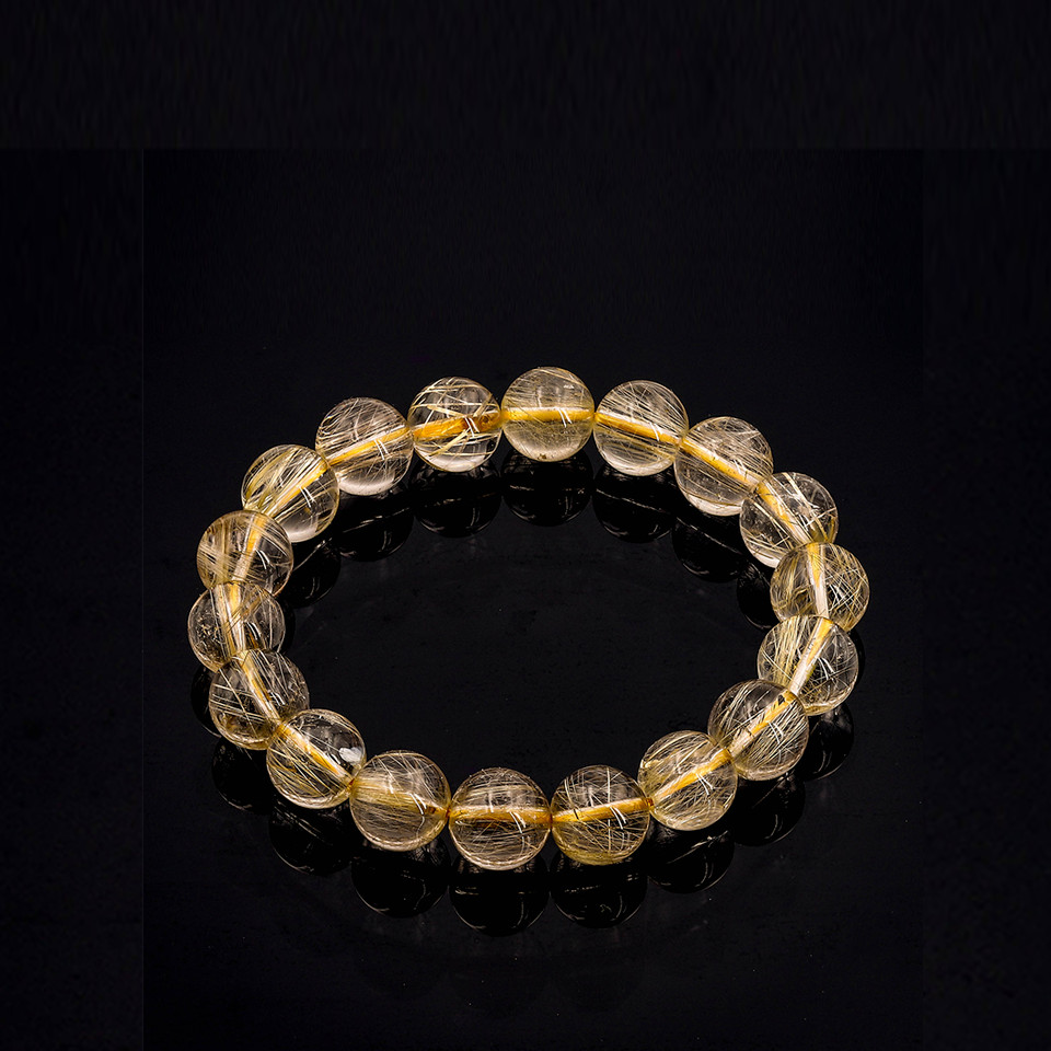 Vòng Thạch Anh Tóc Vàng Nữ Do Anqlo Chế Tác  Hạt 8mm - 10mm Với Nhiều Hình Thức Đẹp Từ 2A - 7A