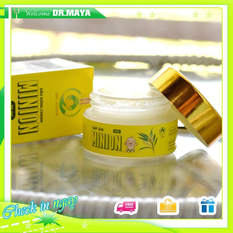 Bộ dầu húng chanh Minion Plus Dr.maya 50ml + Sáp ấm MINION PLus Dr.maya