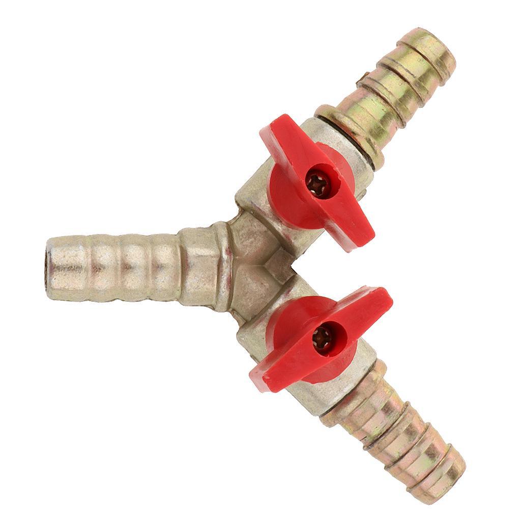 3-6pack Brass 3 Way Y Shaped Gas Fuel Oil Hose Switch Shut Off Ball Valve