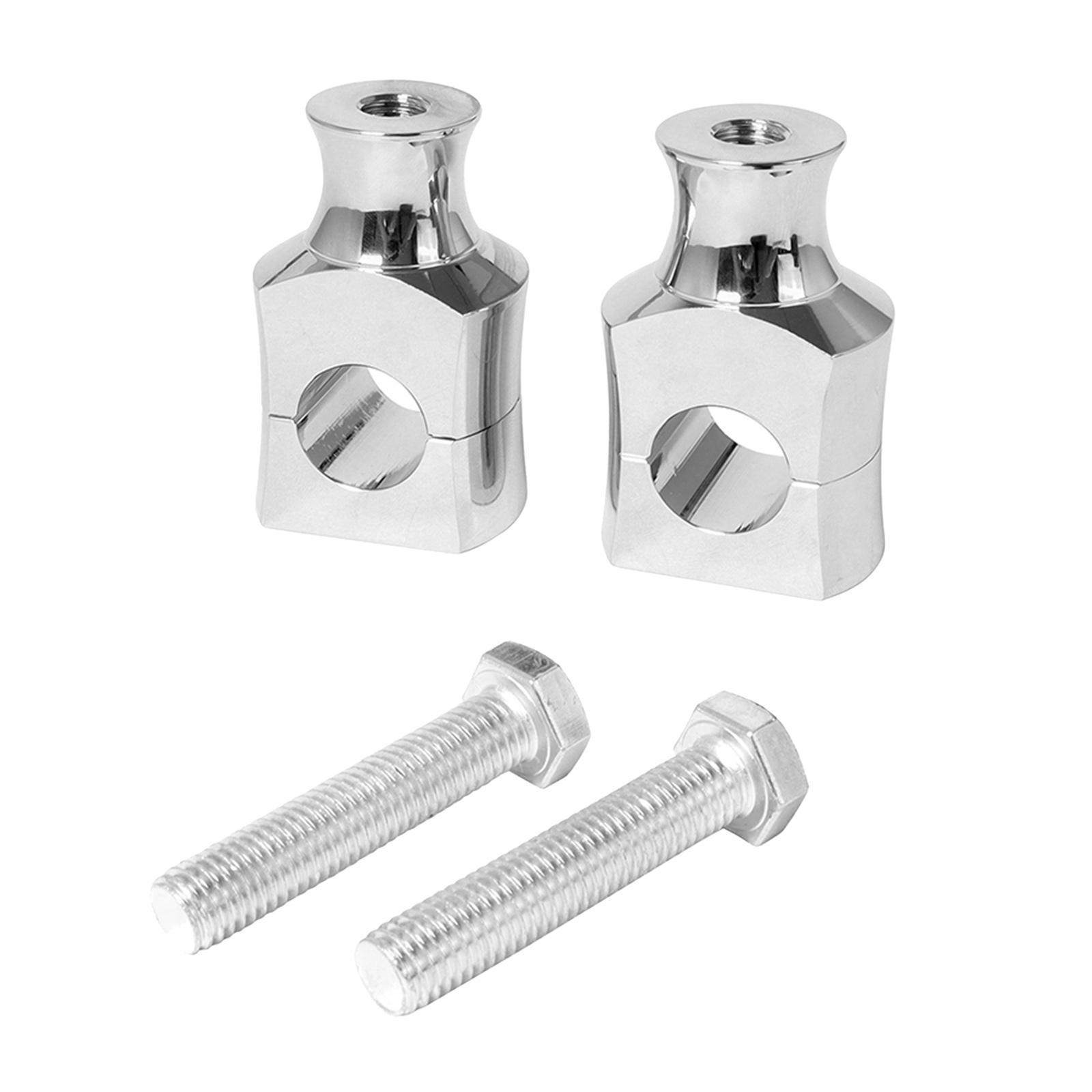 Universal Motorcycle 7/8'' / 1'' Handlebar Riser Clamp  22mm Black