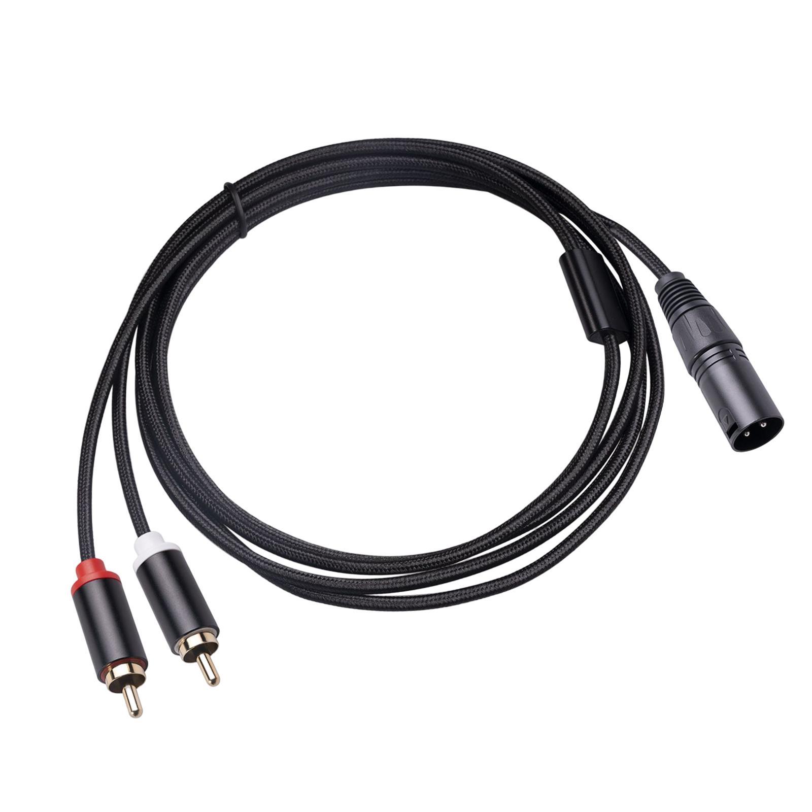 XLR to Dual Cable HiFi Stereo for Phones Mixers Home Theater Components 1m