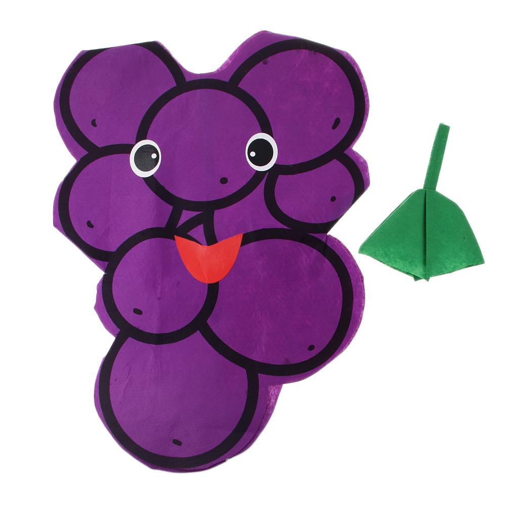 2x Orange Costume Grape Fruit Non-Woven Fabric Kids One Piece Ornament Beach Lightweight Glasses Costume Game Party