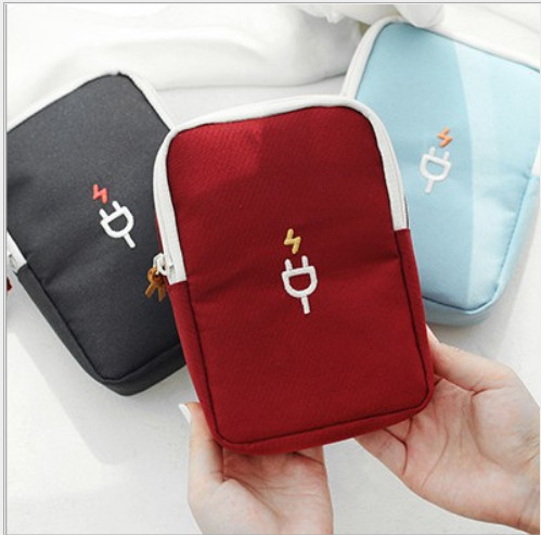 Túi Sạc Điện Thoại, đồ điện tử, dây sạc chống shock trong vali Bag in Bag DL09-Tsac