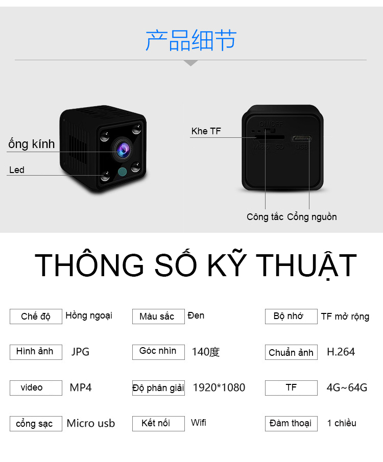 Camera wifi mini ip L10