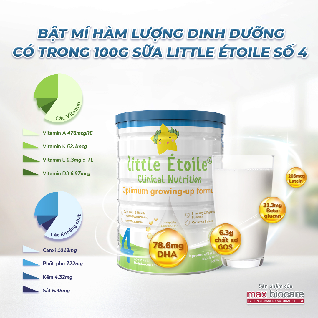 Sữa bột ngôi sao nhỏ Little Étoile số 4 (2-6 tuổi) 800g