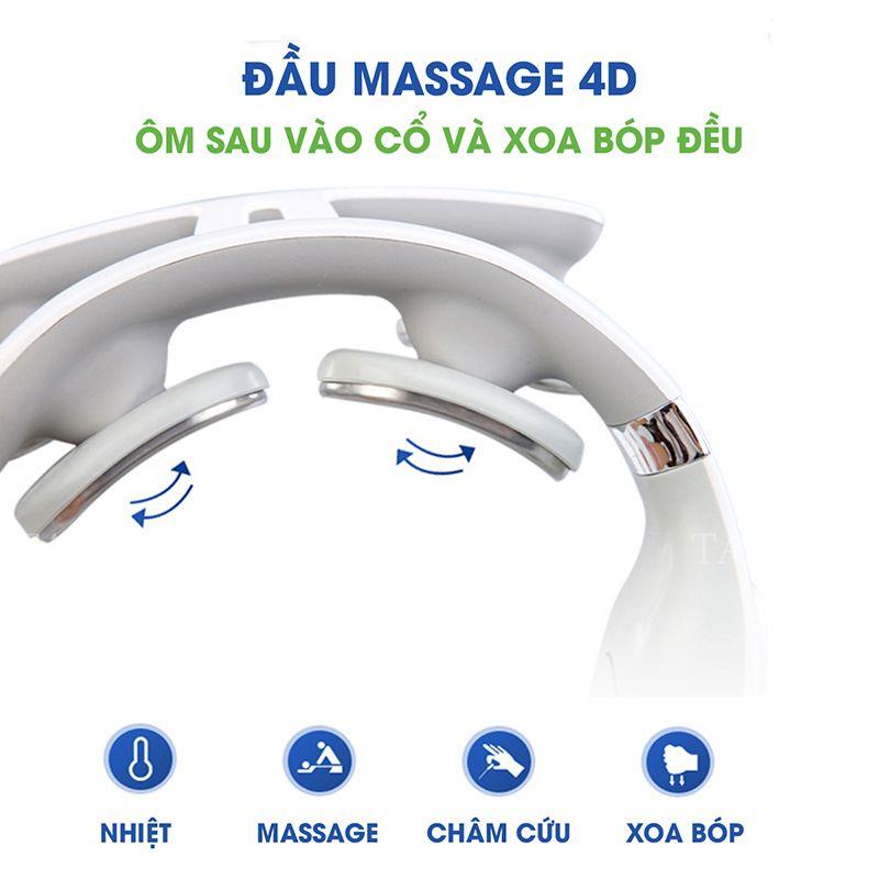 Máy Mát Xa Cổ Vai Gáy TAKARA, Massage Giảm Đau Mỏi Với 4 Chế Độ Massage Và 16 Mức Độ Điều Chỉnh JT008