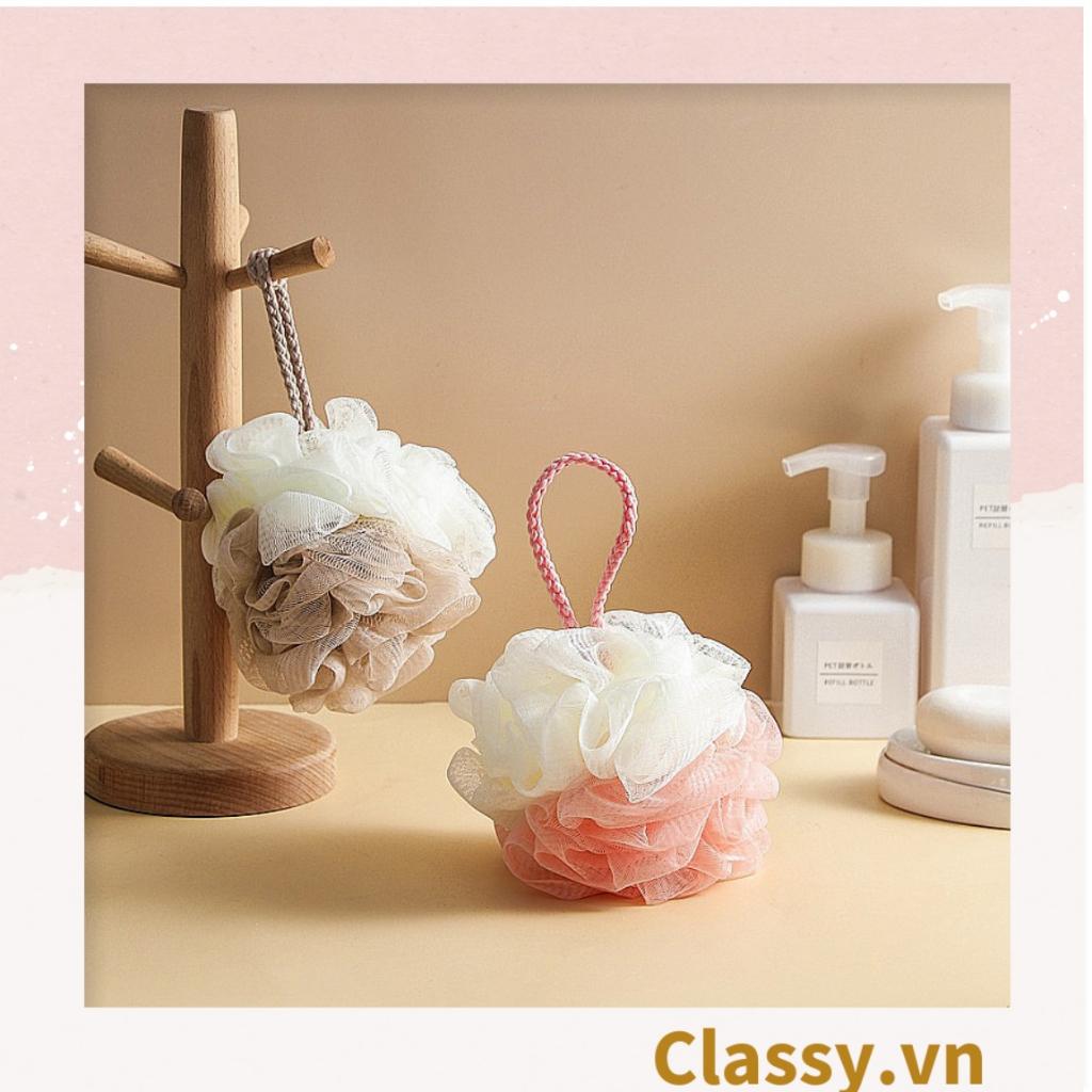 Bông tắm tạo bọt nhà tắm 2 màu kích thước lớn phù hợp vệ sinh cơ thể hàng ngày PK1717