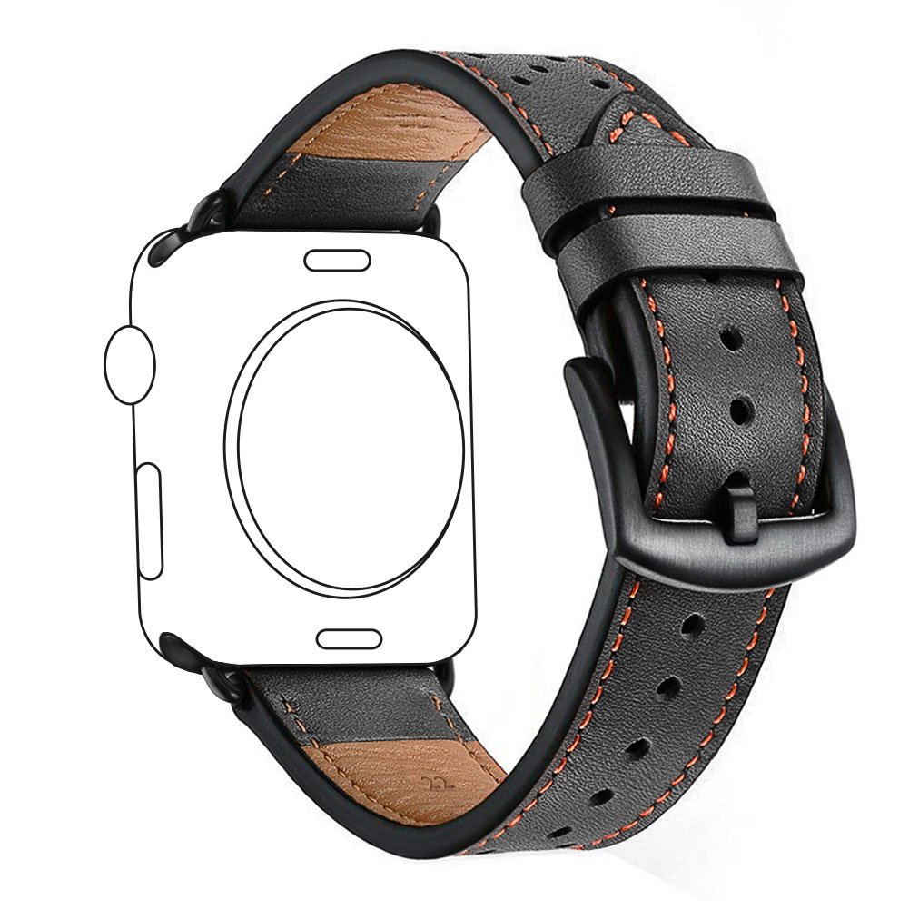 Dây đồng hồ Apple Watch, dây da 09 chấm bi khóa thép không gỉ cho Apple Watch