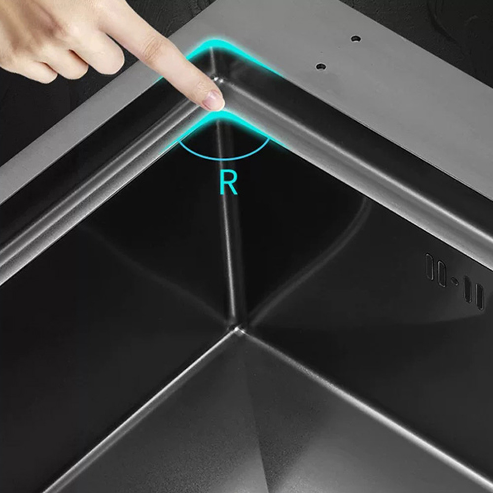 Chậu Rửa Chén Bát Schmidt Inox 304 2 Hố Lệch 82x45x23 Công Nghệ NaNo Đen Sáng Bóng, Bon Chau Rua Chen, Bồn Rửa Mặt Chống Bám Bụi , Tiếng Ồn Tốt, Kiểu Dáng Sang Trọng Đẹp Mắt -Hàng Chính Hãng.