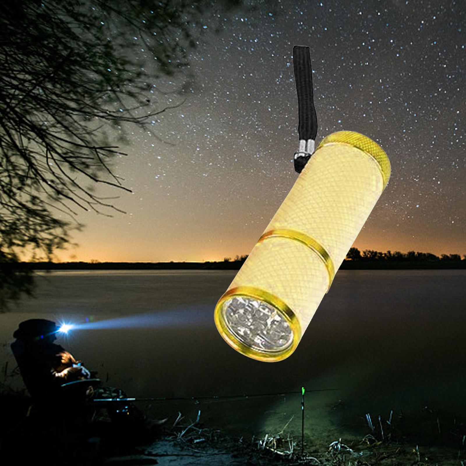 Portable Handheld flashlights 9 LED Aluminum Diameter 2.5cm Length 9cm