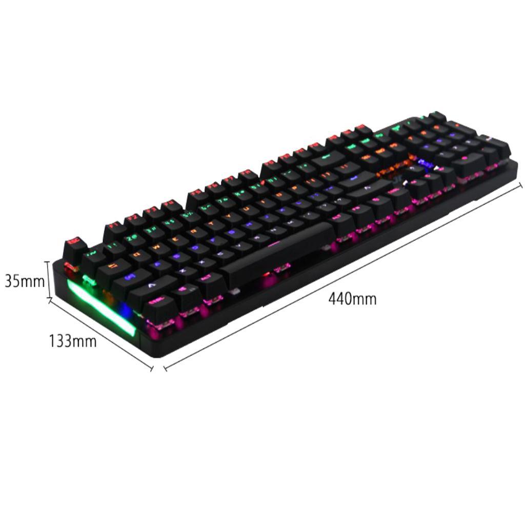 104 Key USB Wired Keyboard 2400DPI USB Optical Mouse Combo for Computer