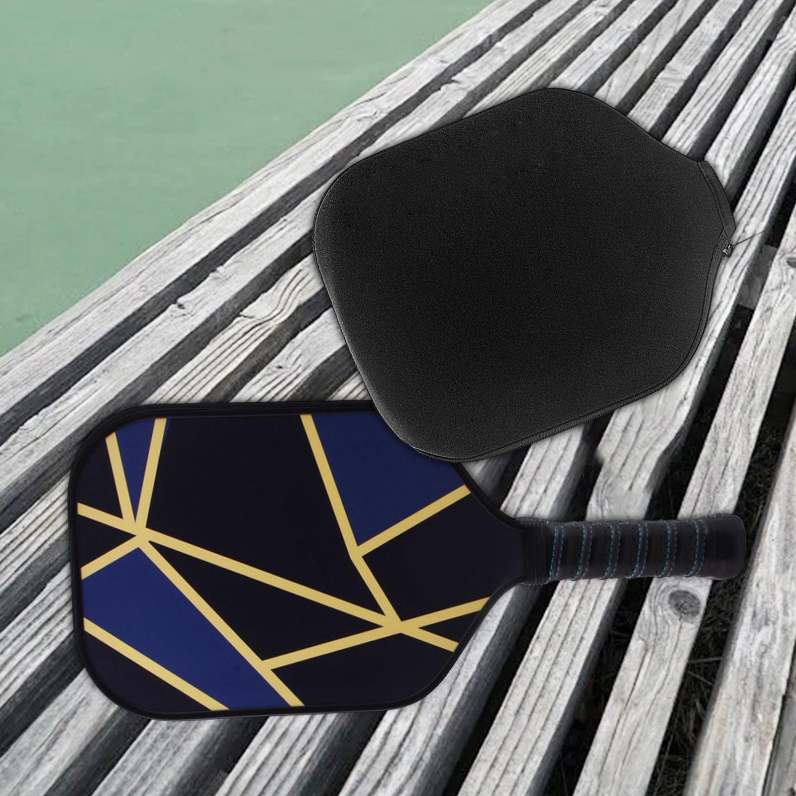 Pickleball Paddle, Fiberglass Surface Polypropylene Honeycomb Core, Anti Slip Sweat Absorbing Grip, Portable Carry Bag