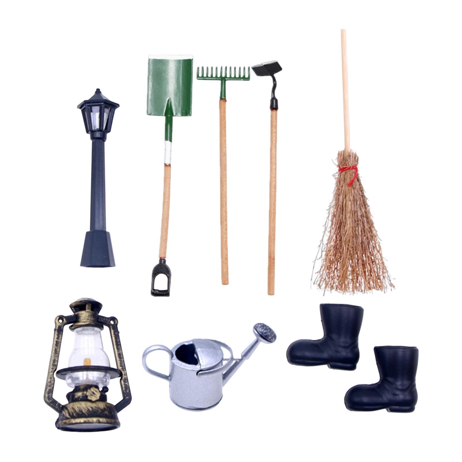 Dollhouse Garden Tools Pretend Play for Fairy Garden Micro Landscape Decor