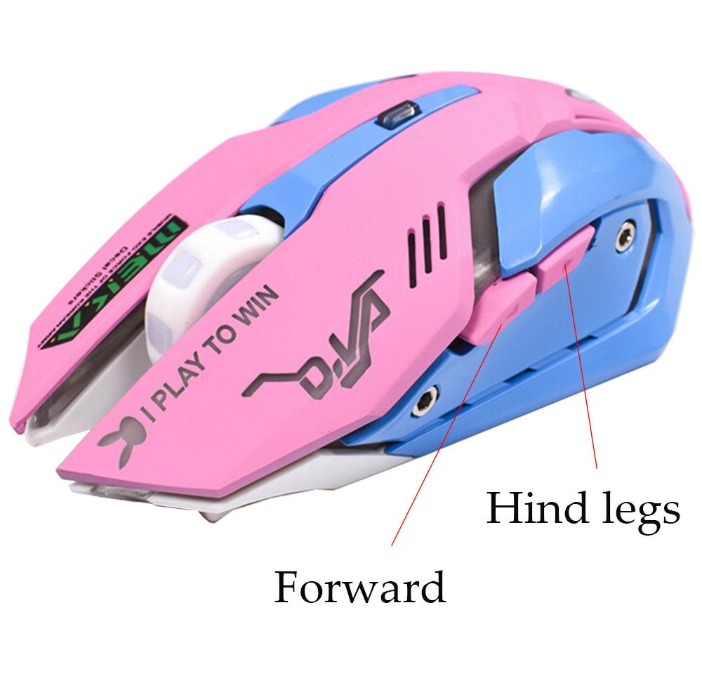 Chuột Không Dây Sạc Pin Không Dây Chuột 800/1200/1600 DPI 3 Nút Noiseless Laptop Quang Không Dây